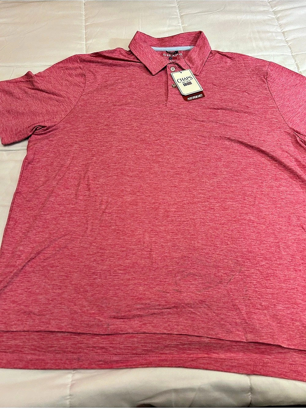 Chaps Everyday Performance Classic Fit Polo Men's Pink 2XL